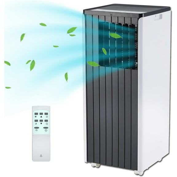 Patikuin Portable Air Conditioner, 8000 BTU Portable AC Unit with Remote, Window kit, Pipe Cools up to 350 Sq. Ft for Home Office Dorms, Black