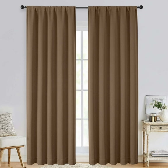Patin SMWG Rod Pocket Blackout Curtains S2 Brown 2x50x90"