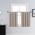 thumbnail image 1 of Patin Stone Kitchen Curtains 36 Inch Length 2 Pcs, Room Darkening Rod Pocket Short Curtains, Thermal Insulated Modern Farmhouse Curtain Drapes for Basement Bathroom, Each Panel 40" W x 36" L, 1 of 9
