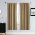 thumbnail image 1 of Patin Taupe Blackout Curtains 63 Inch Length 2 Pcs, Room Darkening Solid Color Living Room Curtains for Bedroom Decor, Thermal Insulated Rod Pocket Modern Farmhouse Drapes, Each Panel 40" W x 63" L, 1 of 9