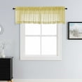 thumbnail image 1 of Patin Yellow Sheer Curtains Valances for Windows 14 Inch Length 2 Pcs, Voile Solid Color Short Kitchen Curtain, Home Decor Drapes with Rod Pockets for Cafe Bedroom Basement, Each Panel 42" W x 14" L, 1 of 9