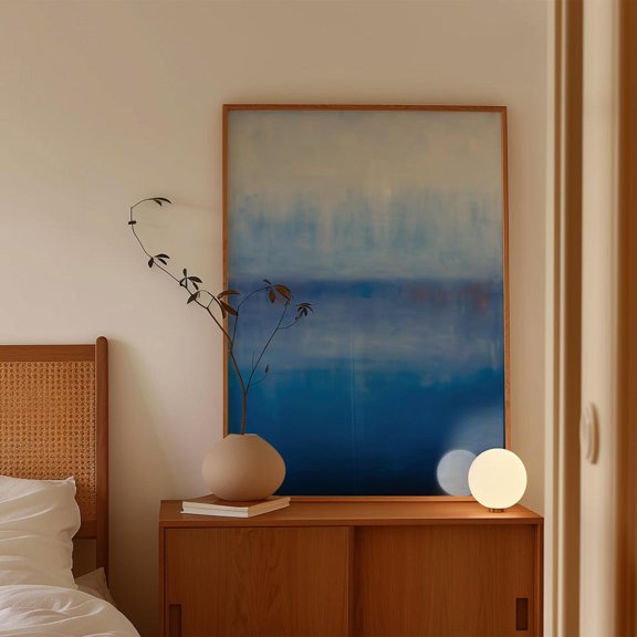 Patina Blue Contemporary Modern Minimalist Wall Art Poster
