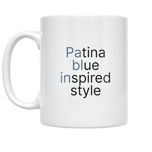 Patina Blue Inspired Style - Home Decor Enthusiast - 11 oz Ceramic Coffee Mug