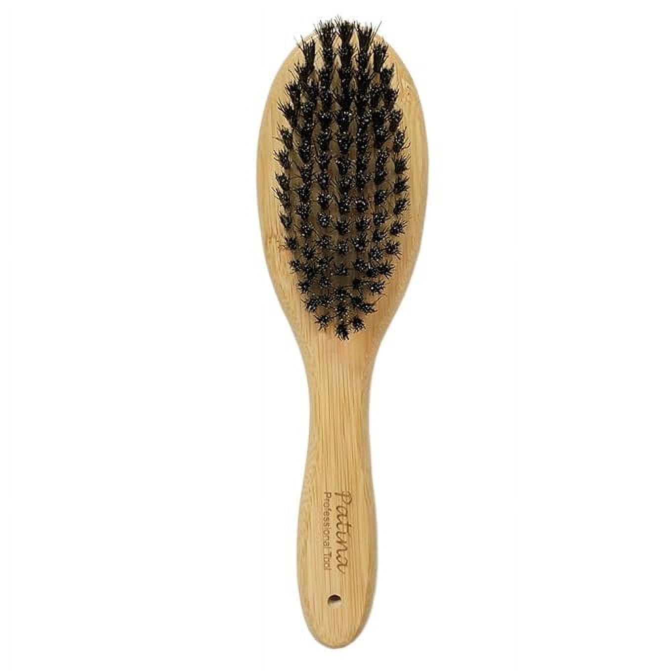 Patina Dog Cat Brush for Shedding, Natural Bamboo Boar Bristles Brush