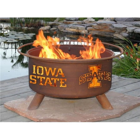 Patina Products Iowa State Fire Pit - Rust - 30 Inch Diameter