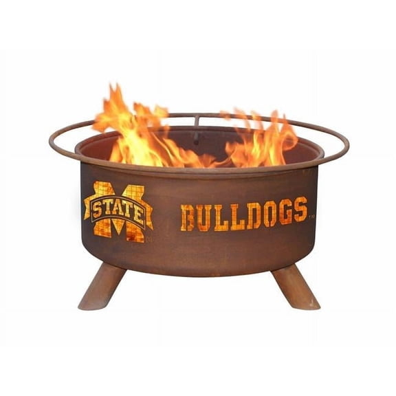 Patina Products  Mississippi State Fire Pit - Rust - 30 Inch Diameter