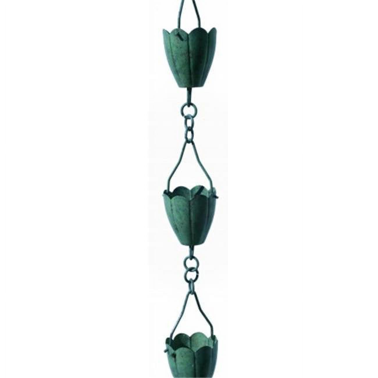 Patina Products Verdigris Flower Cup Rain Chain R253 - image 1 of 3
