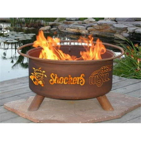 Patina Products Wichita State Fire Pit - Natural Rust - Portable Design