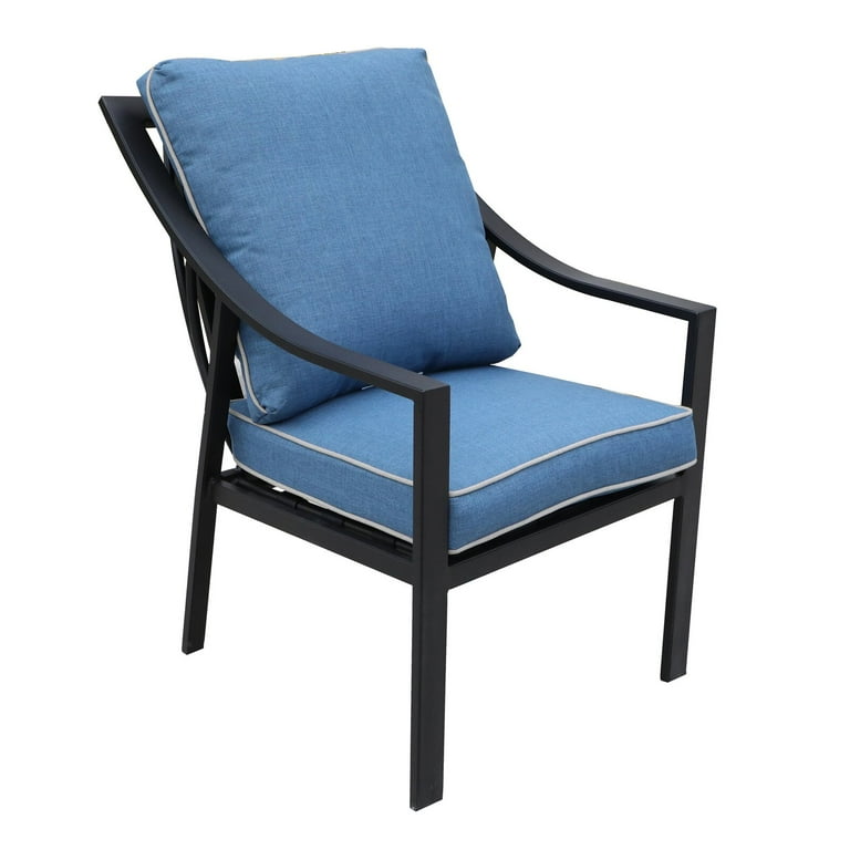 Patio Arm Chair, Sturdy Aluminum Frame Outdoor Furniture, Modern