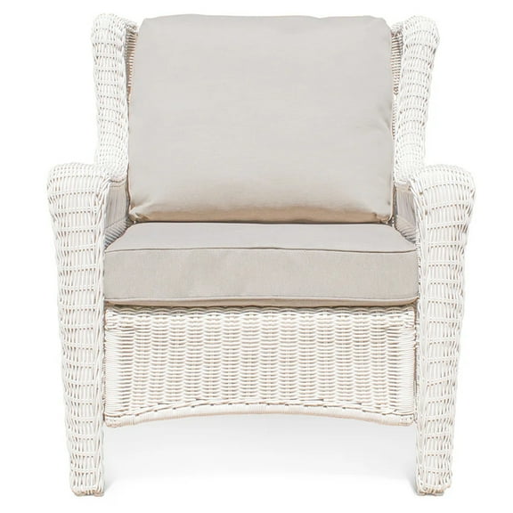 Patio Armchair Outdoor Wicker Chair All-Weather Ratten Furniture with Cushion