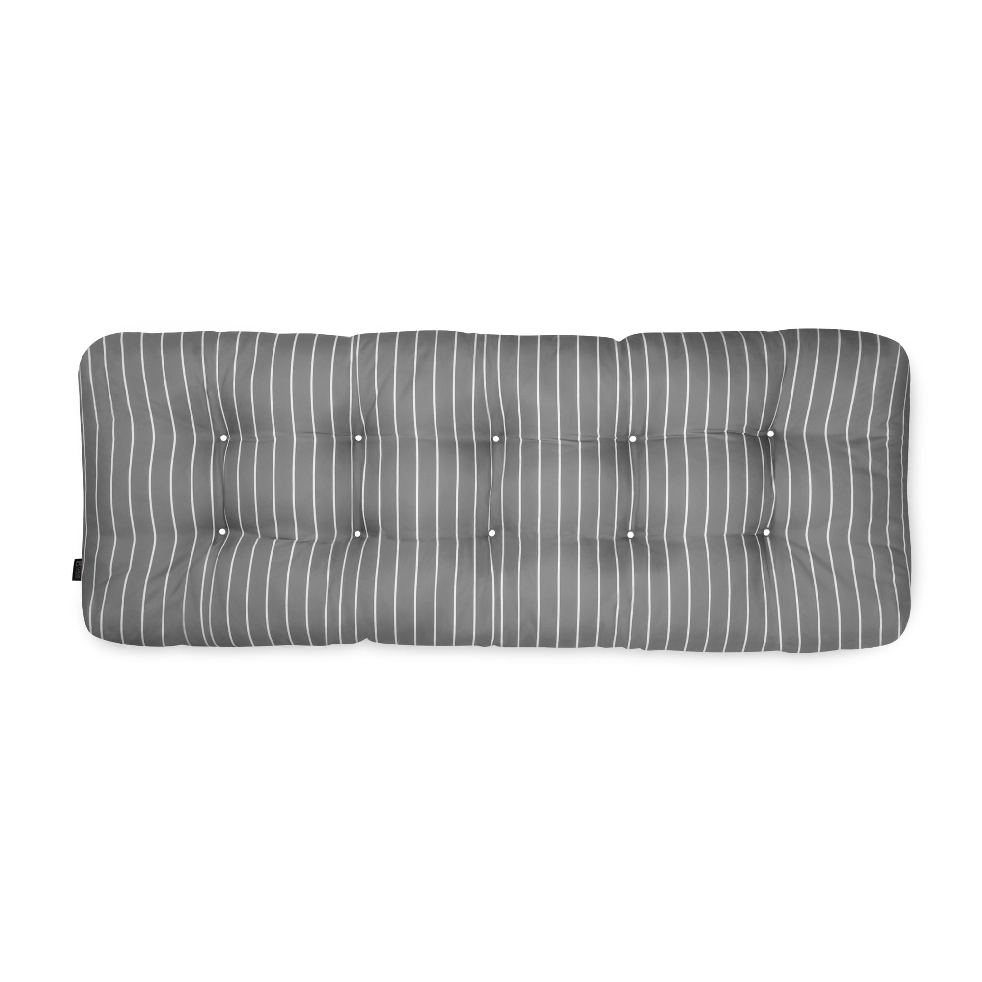Moon Mist Stripe Gray Outdoor Bench Cushion, 42"W x 18"D