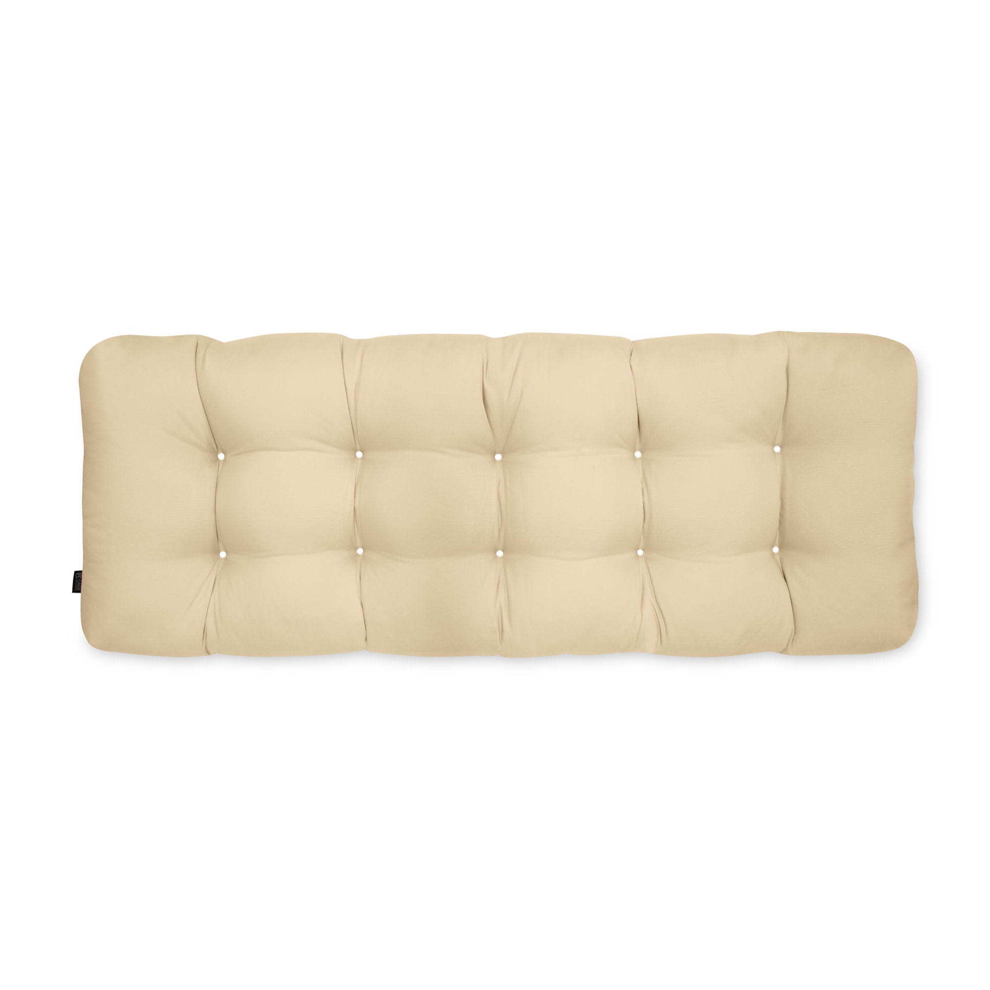 Soft Beige Polyester Outdoor Bench Cushion, 42" Wide
