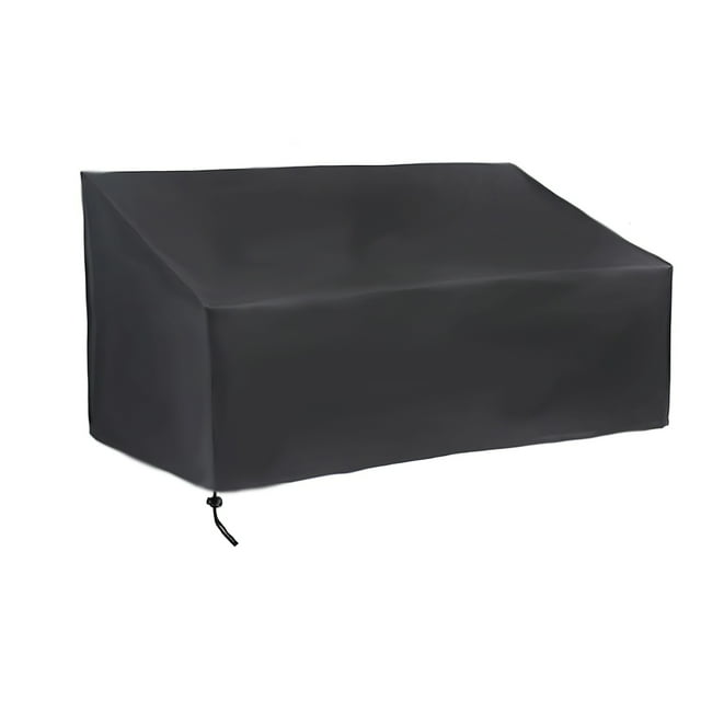 Patio Bench Dust Cover Black Oxford Cloth Garden Chair Protective Cover