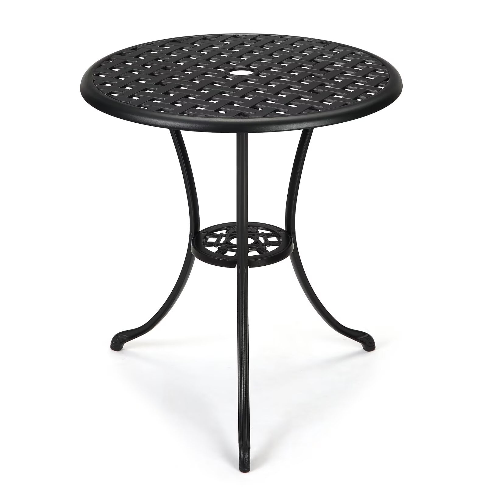 Outdoor Table 24 Inch Patio Side Table With Adjustable Footpads