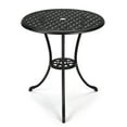 Patio Bistro Table,Small Outdoor Bistro Table,23.6" Round Outdoor