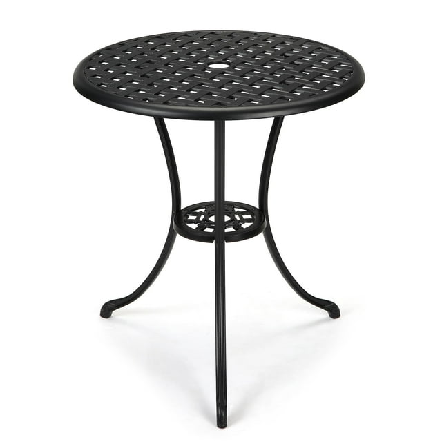 Patio Bistro Table,Small Outdoor Bistro Table,23.6" Round Outdoor