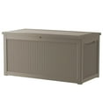 thumbnail image 1 of Patio Casual 260 Gallon Lockable Resin Deck Box, Waterproof & Outdoor Storage Box for Outdoor Cushion Storage and Outdoor Delivery Storage, Stylish Outdoor Bench,Light coffee, 1 of 10