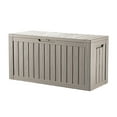 thumbnail image 1 of Decksplore 80 Gallon Lockable Resin Deck Box, Waterproof & Outdoor Storage Box for Outdoor Cushion Storage and Outdoor Delivery Storage Coffee, 1 of 13