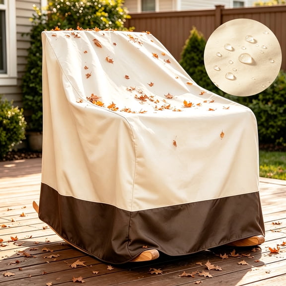 Patio Chair Cover, 420D Oxford UV Resistant Protector for Stackable Recliner Rocking Armchairs, Garden Lawn Veranda Outdoor Use(50"x39.8"x44.9")