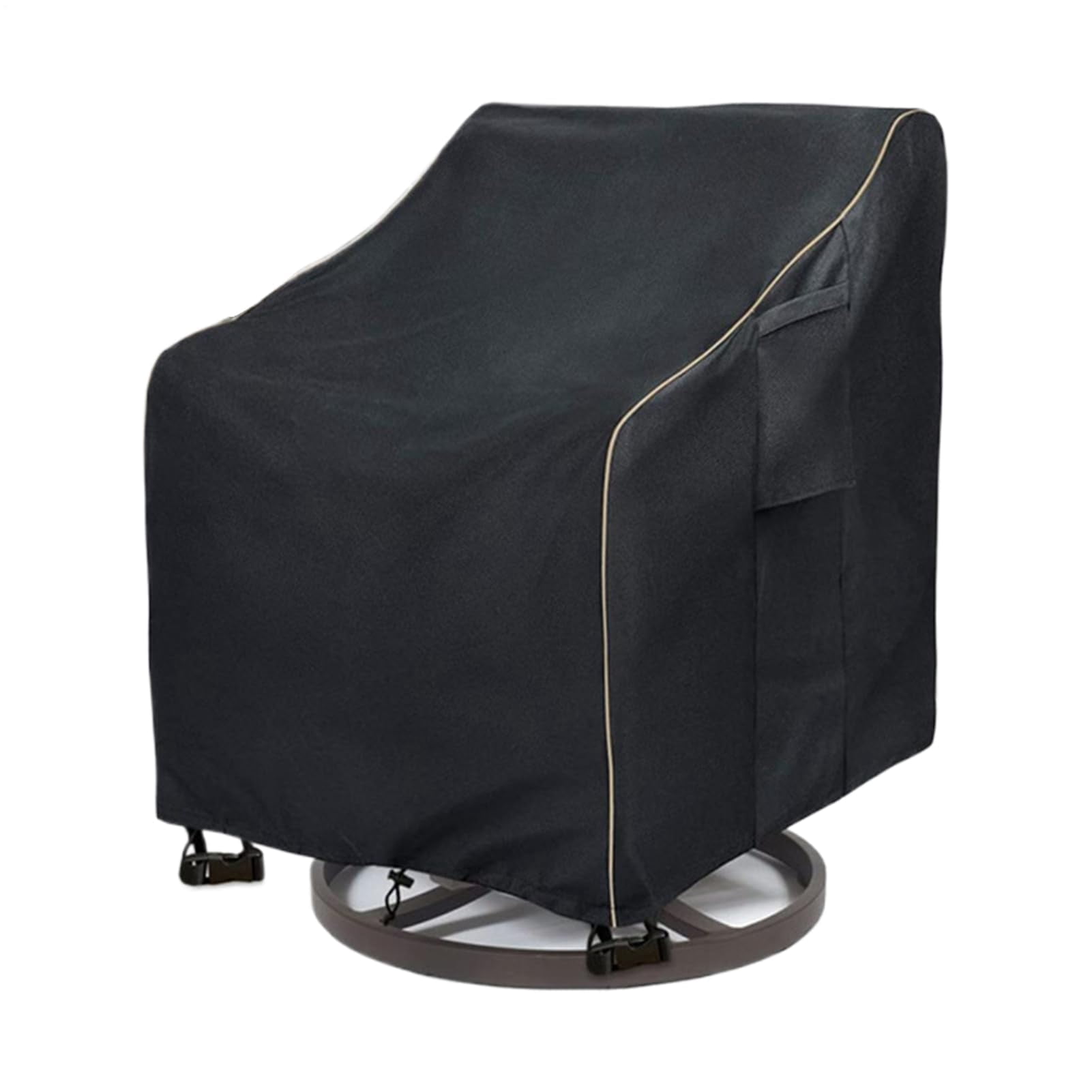 Patio Chair Covers for Outdoor Furniture Waterproof Heavy Duty Waterproof Outdoor Chair Covers for All-Weather Protection Lawn Lounge Deep Seat,Black-Black 70.3*length *82.5cm *99.1cm in height
