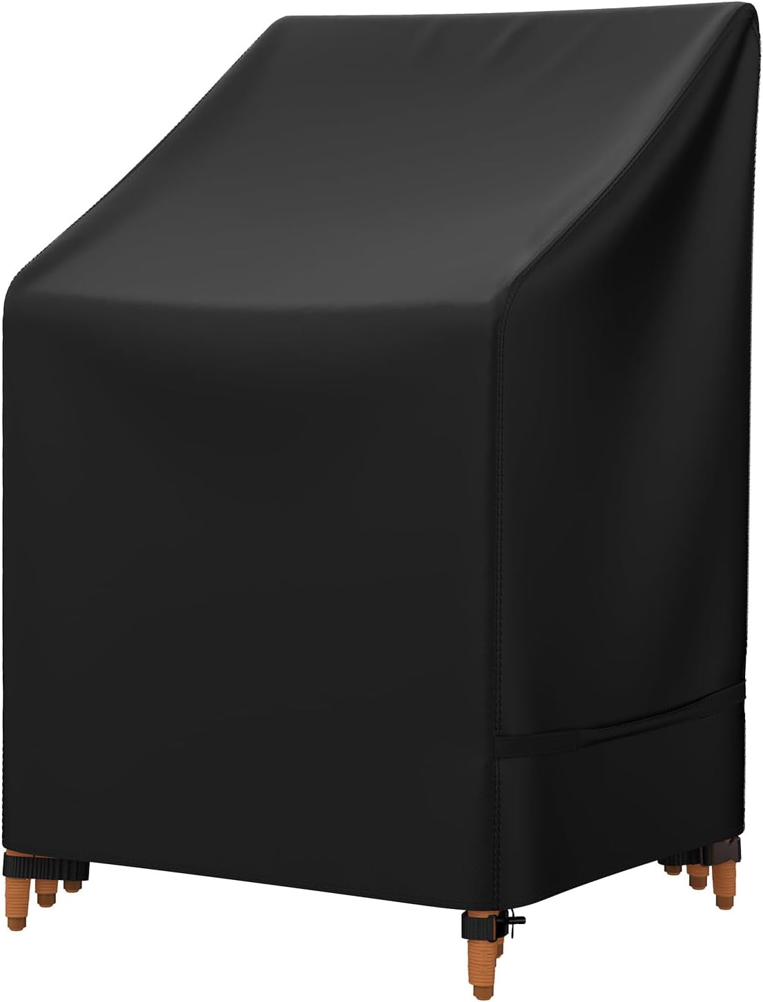 Patio Chair Covers, Outdoor Stackable Chair Covers Waterproof, Heavy Duty Patio Furniture Covers Fits for 4-6 Stackable Dining Chairs, 28" W× 36" D× 47" H, Black