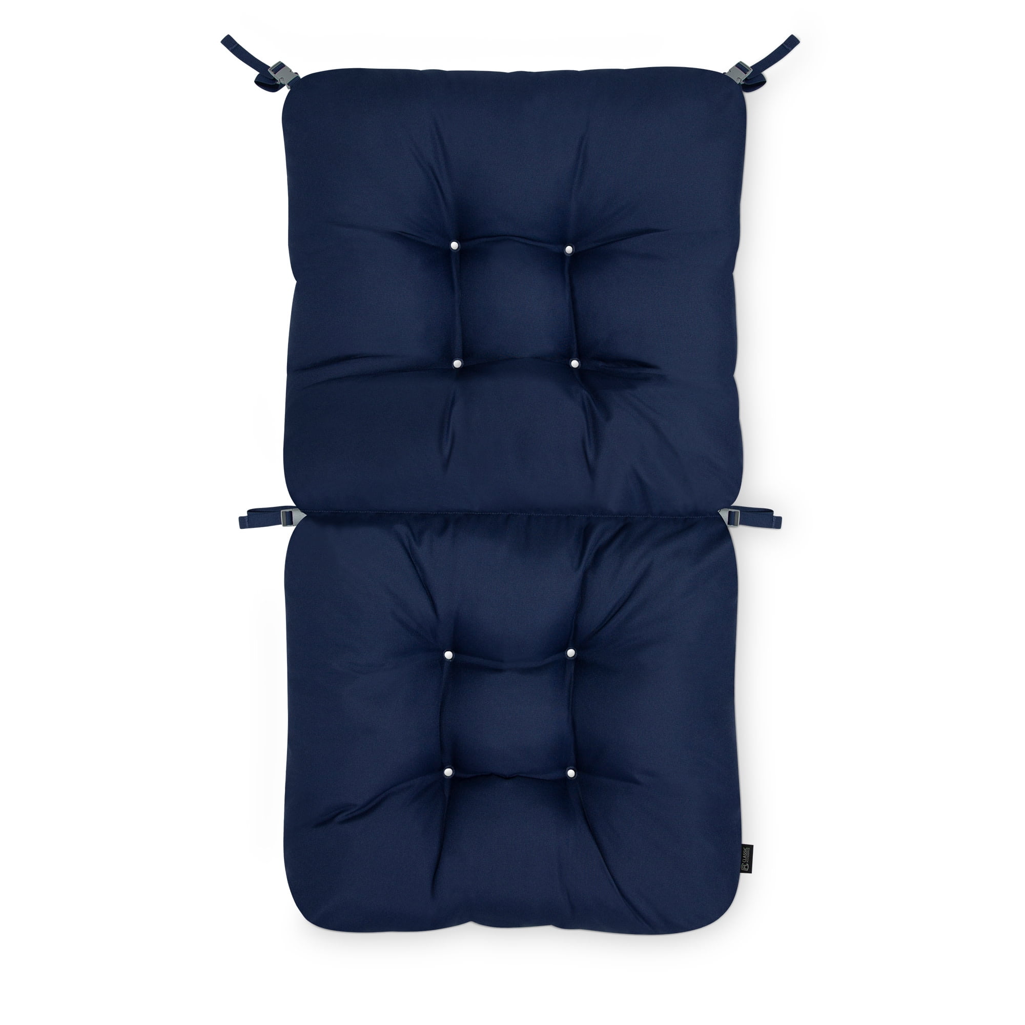 Patio Chair Cushion, Classic Navy, 21”W x 19”D (seat) x 22.5”H (back)