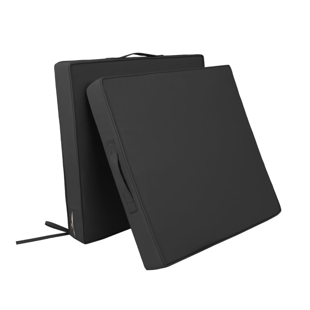 ROFIELTY Outdoor Chair Cushions Set of 2 - Patio Chair Cushion with Handle and Ties,,16" x 16" x 3",black