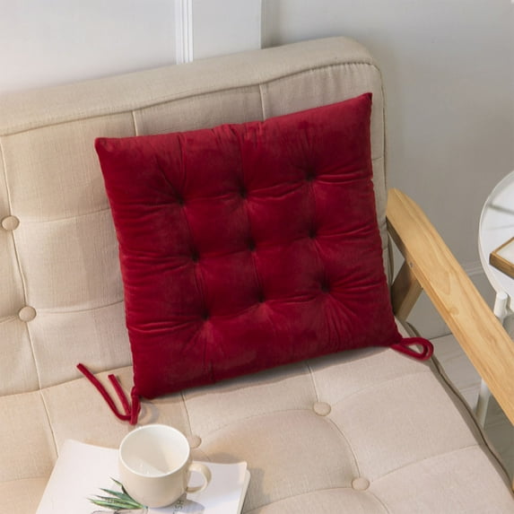 Patio Chair Cushions Clearance, Office Chair Pillow Chair Padding, 16x16 in Chair Cushions Cushions for Chairs, Kitchen Chair Cushions(Wine Red)