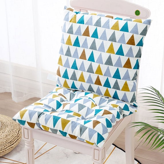Patio Chair Cushions, One-Piece Seat and Back Cushion 40x40cm, Square Pad with Backrest for Small Chairs, Lumbar Support for Back Pain Relief, Non-Slip for Daily Use