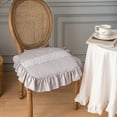thumbnail image 1 of Patio Chair Cushions, Ruffle Edge Chair Pad, Solid Color Cushion for Dining and Home Decor, 1 of 6