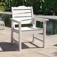 thumbnail image 1 of Patio Chair Garden Chairs, All-Weather Outdoor Dining Chair with 400lbs Capacity, White, 1 of 6