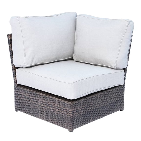 Patio Chair With Comfy Cushions - Corner Wedge Style, Weather , Stylish Outdoor Addition Wedge, To Elements, Thick Upholstery, For And Deck