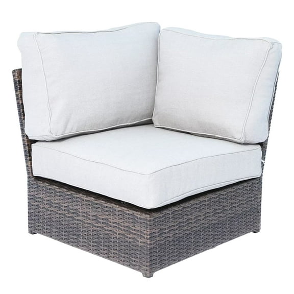 Patio Chair With Cushions In - Corner Wedge Style, , Breathable Fabric Upholstery, For Outdoor Deck Upholstery Weather , Construction, Relaxation