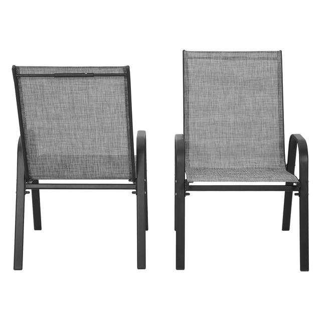 Patio Chairs Set of 2 Lawn Chairs Outdoor Dining Chairs Polyester