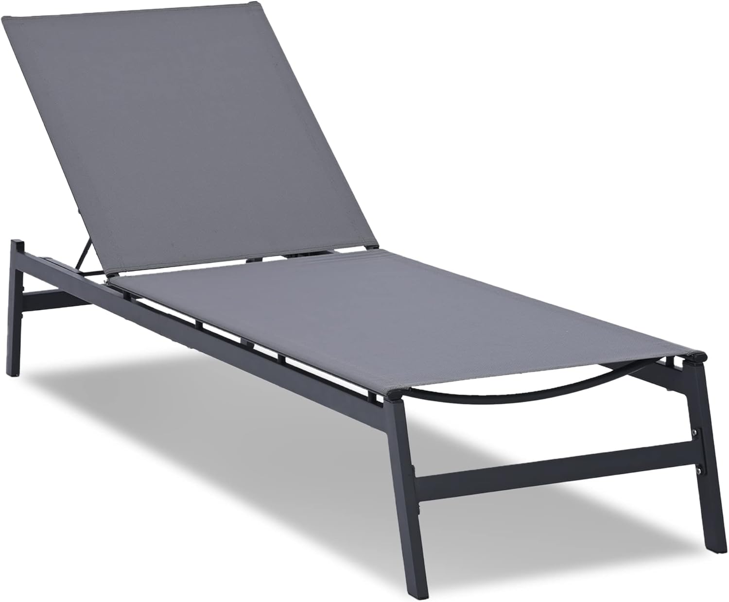 Patio Chaise Lounge Patio Lounge Chair with Breathable Textilene Fabric