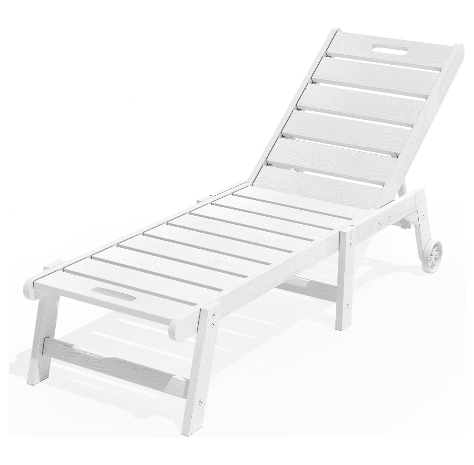 Patio Chaise Lounge Chair, Hips Material Outdoor Lounger Recliner with