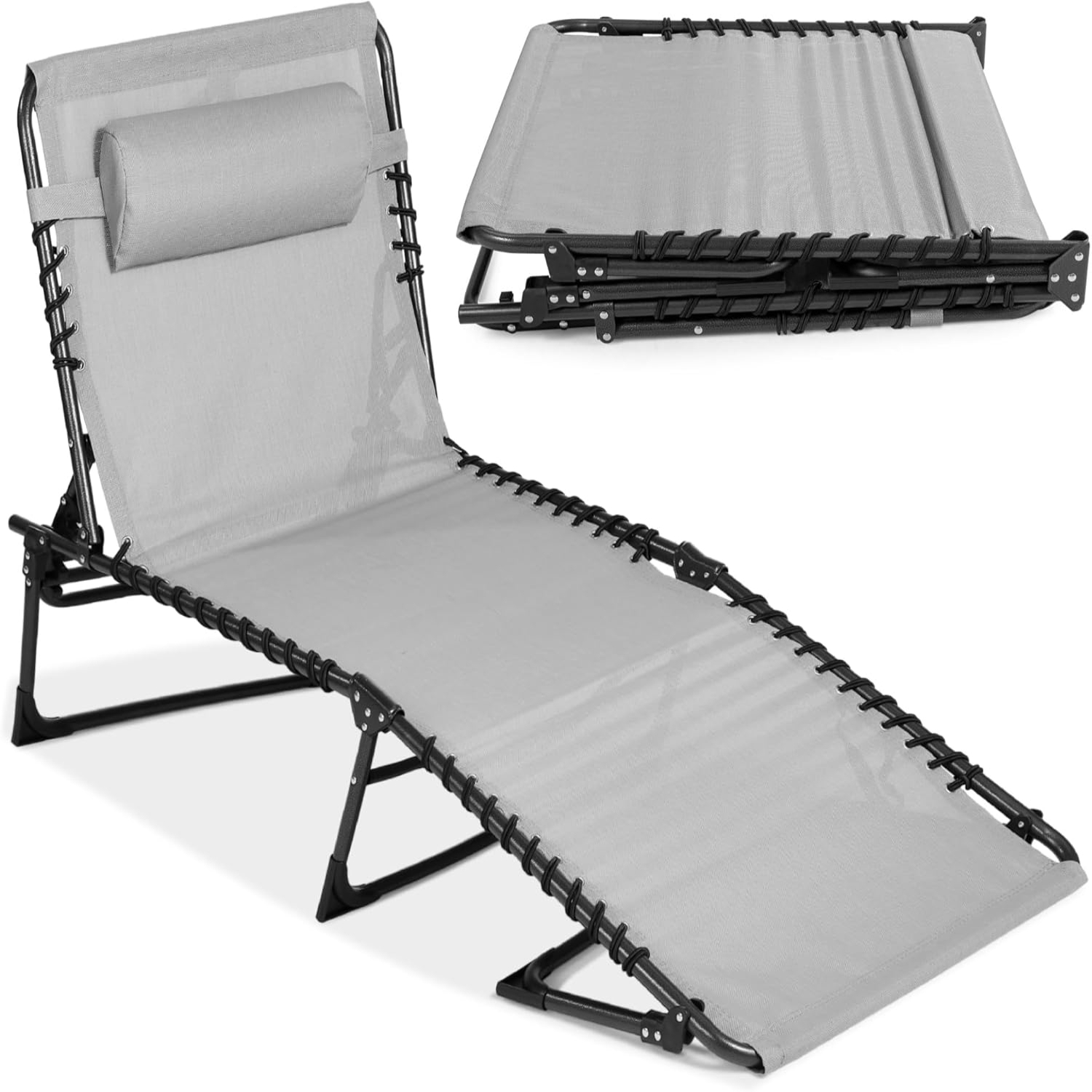 Patio Chaise Lounge Chair Outdoor Portable Folding inPool for Lawn