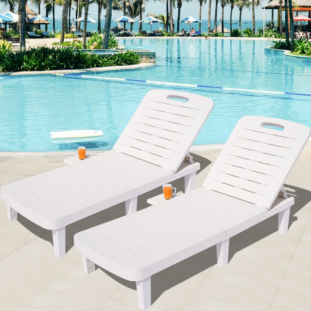 Patio Chaise Lounge Chair, SYNGAR Adjustable Chaise Chair for Outside, Outdoor Foldable Sun