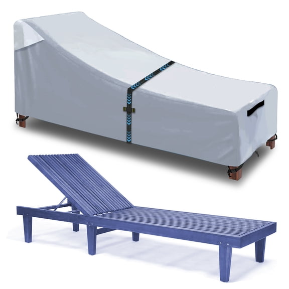Patio Chaise Lounge Cover with Handles (76L x 32W x 32H) inch