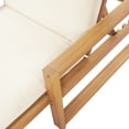 thumbnail image 1 of Patio Chaise, Wood, Adjustable , Cushion For Patio, Pool, Backyard, Deck, Lawn, , 5 Chaise Lounge, Wood Frame, Cushion, Back, 1 of 6