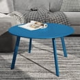 thumbnail image 1 of Patio Coffee Table, Round Patio Side Table, Coffee Table, Modern, Stylish, Living Room, Outdoor, Home Decor, Versatile, Blue, 1 of 5