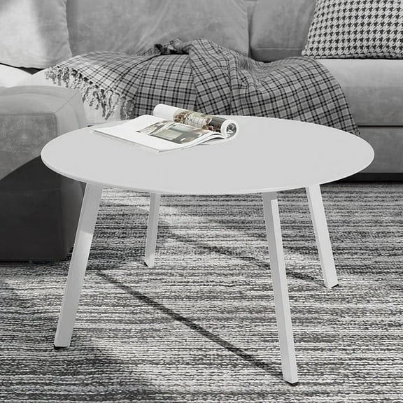 Patio Coffee Table, Round Patio Side Table, Coffee Table, Modern, Stylish, Living Room, Outdoor, Home Decor, Versatile, White