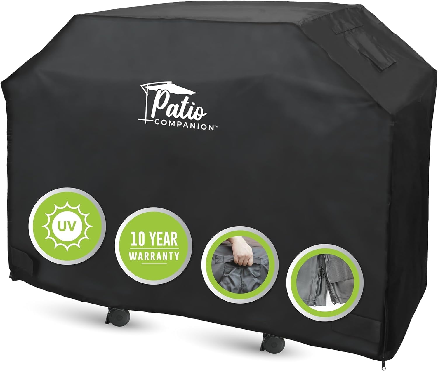 Patio Companion Premium, 72 Inch BBQ Grill Cover, 10 Year Warranty