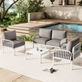thumbnail image 1 of Patio Conversation Set with Table | Adaptable Setup for Outdoor Events | Waterproof and Sturdy Frame | Soft Foam Filler, 1 of 7
