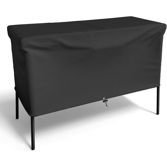 Patio Cover for Camp Chef 2 Burner Stove, Also Fit Gas One B-5000 and More, Heavy Duty & Waterproof, 32.25W x 16D x 21.6H, Black Black