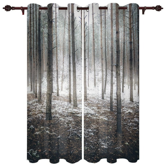 Patio Curtain Big Tree Lawn Lake Nature Kitchen Curtains In The Modern Living Room Bedroom Dining Room Translucent Curta