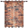 thumbnail image 1 of Patio Curtain Red Brick Retro Indoor Living Room Bedroom Kitchen Outdoor Drape For Porch Gazebo Pergola Canopy Beach, 1 of 6