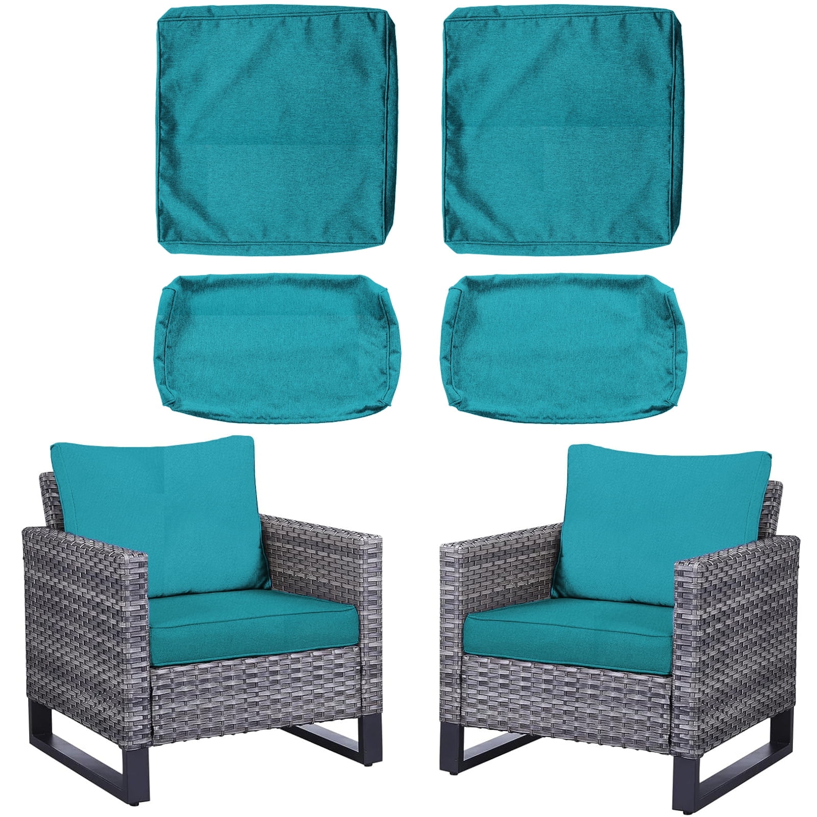 Patio Cushion Covers Replacement, Washable Outdoor Couch Pillows Covers