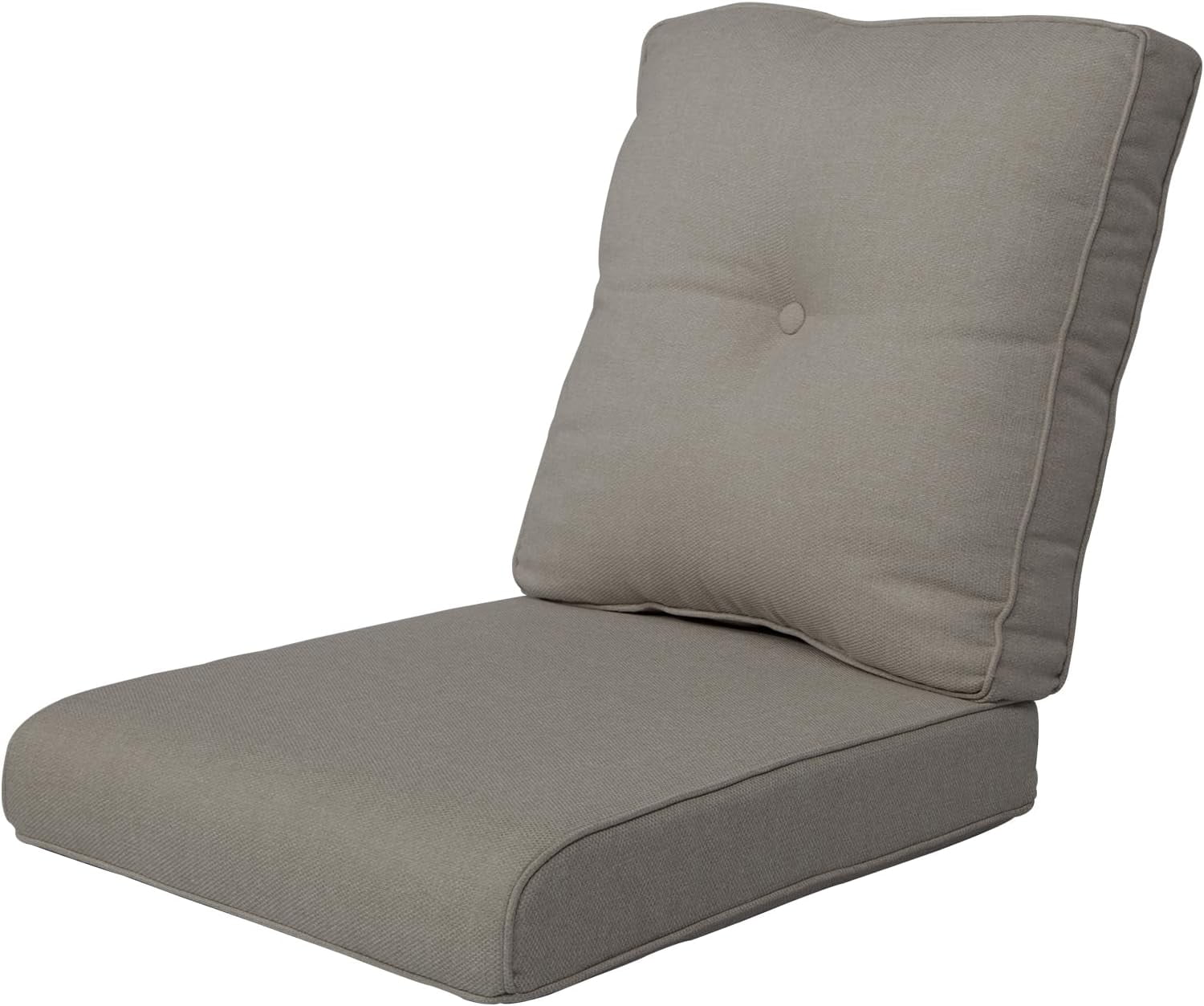 Patio Cushions for Outdoor Furniture - High Back and Deep Seating Outdoor Cushion for Patio Chairs Sofa Couch Loveseat Water Resistant(Grey/1 Set/Button)