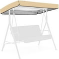 thumbnail image 1 of Outdoor Swing Canopy Replacement Cover 3 Seater Universal Patio Swing Cover,Waterproof Replacement Canopy Top Cover for Garden Swing Chair Patio Hammock(Size:84x48x9",Color:Beige), 1 of 3